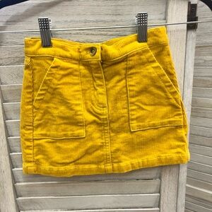 H&M Mustard Corduroy Skirt